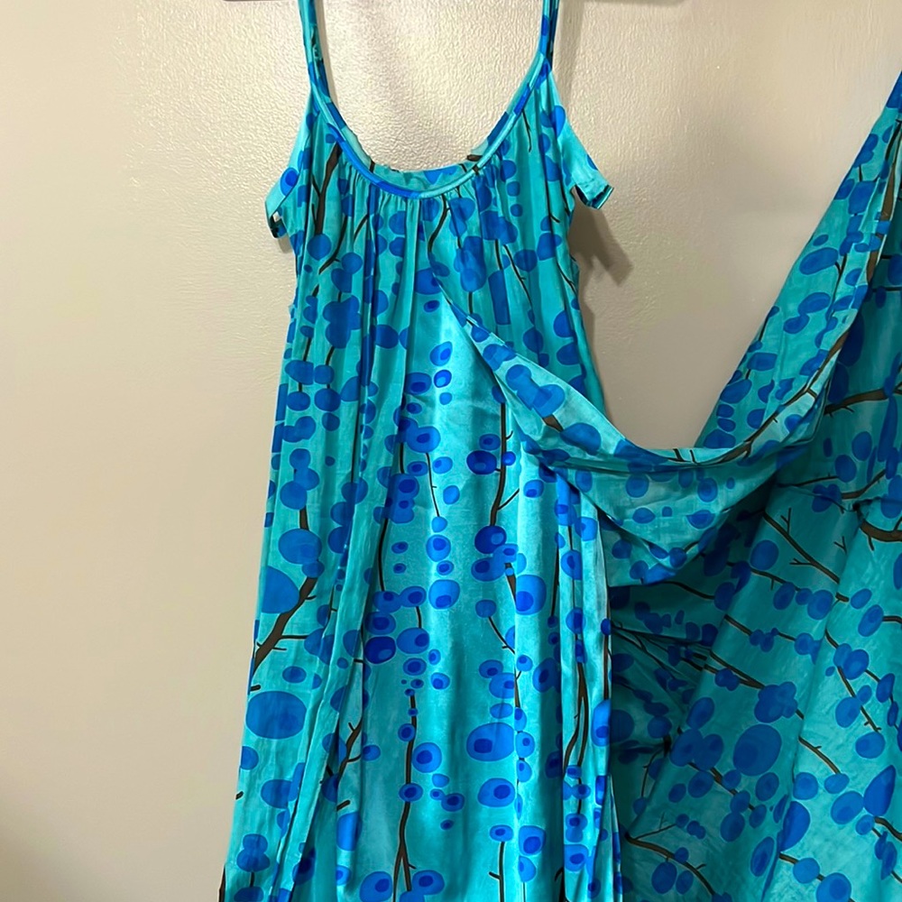 Twinkle by Wenlan size 4 long maxi blue print dress